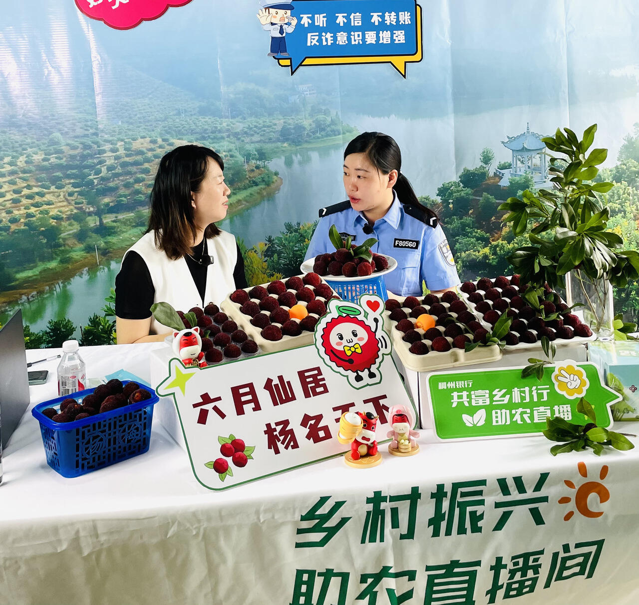 浙江稠州商业银行台州分行助农新尝试：直播助农+反诈宣传！杨梅季玩出新花样