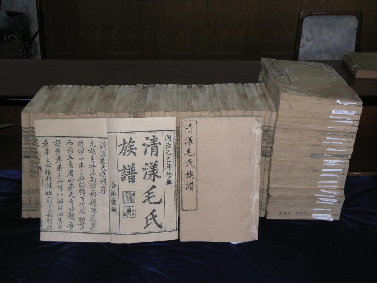 清同治己巳年（1869年）修辑的《清漾毛氏族谱》（江山市档案馆藏）.jpg