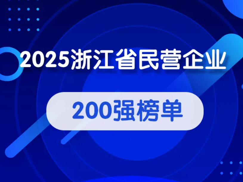 2025浙江省民营企业200强等系列榜单揭晓