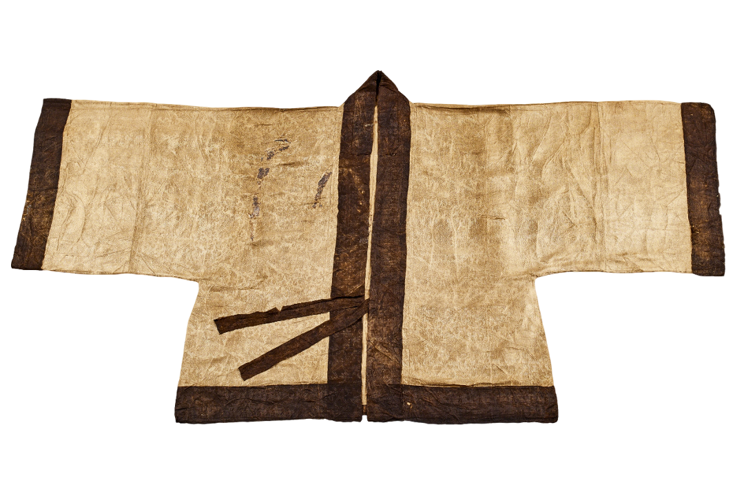 对襟双蝶串枝纹绫衫.png