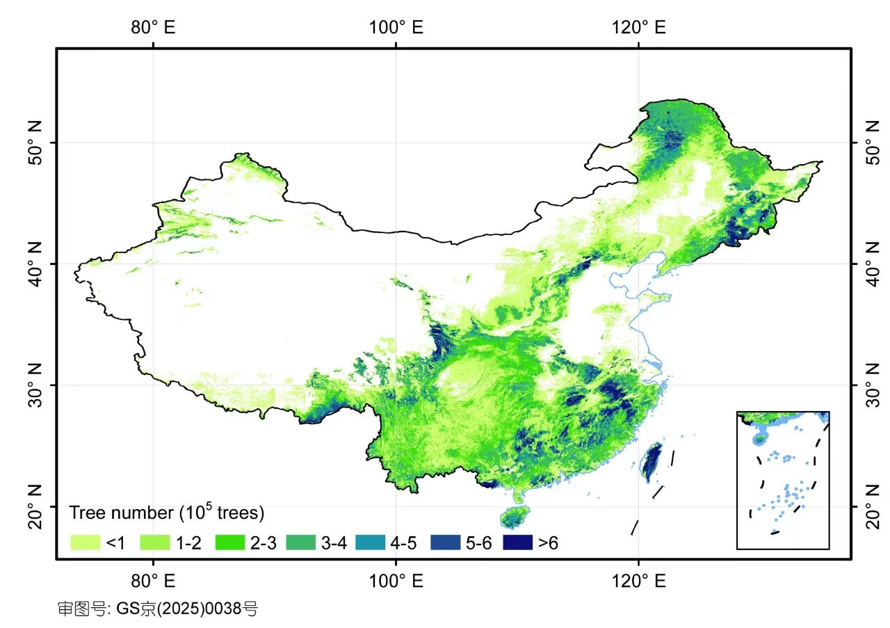 我国首张“树密度地图”。受访者供图.jpg